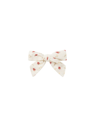 Large Bow with Clip - Strawberry Fields