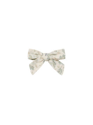 Bow with Clip- Blue Floral