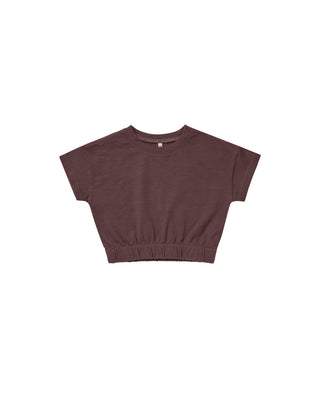 Cinched Jersey Top- Plum