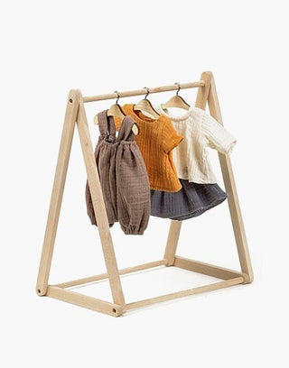 Ted Doll Clothes Rack in Natural Wood