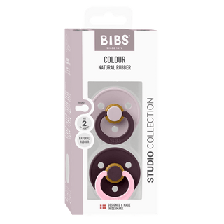 BIBS Pacifier Studio Colour 2 PACK Fusion Latex - Dusky Lilac Plum Mix