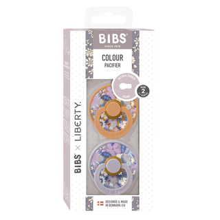 BIBS x Liberty Pacifier Original COLOUR Latex 2 PK June Blossom Pumpkin Mix