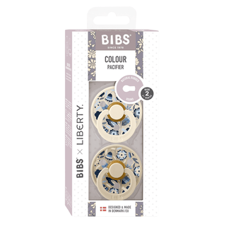 BIBS x Liberty Pacifier Original COLOUR Latex 2 PK Bobo Ivory Mix