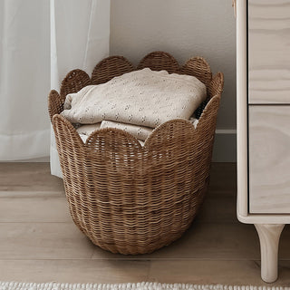 Rattan Tulip Basket- Natural