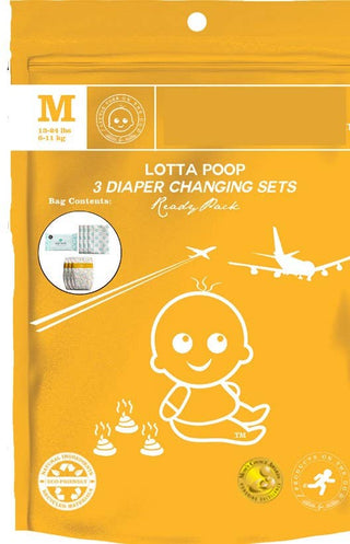 Medium Lotta Poop 3 X Diaper Changing Set