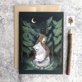 Welcoming Baby, Night Forest Card