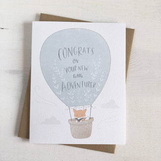 Little Adventurer - Fox Baby Greeting Card