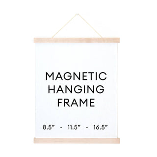 Magnetic Wood Hanging Poster Frame Natural