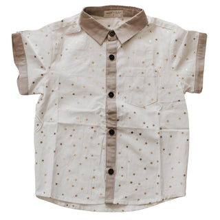 Christmas Star Collared Button Down
