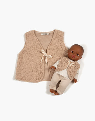 Duo Collection - Doll Beige Sherpa Vest