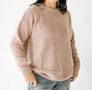 Adult Matching Knit Sweater- Lilac Ash