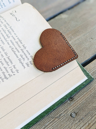 Heart Leather Bookmark