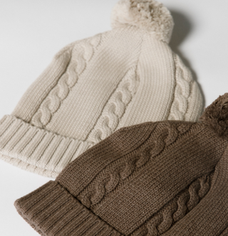 Cable Knit Beanie- Truffle
