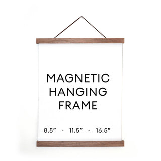 Magnetic Wood Hanging Poster Frame Walnut