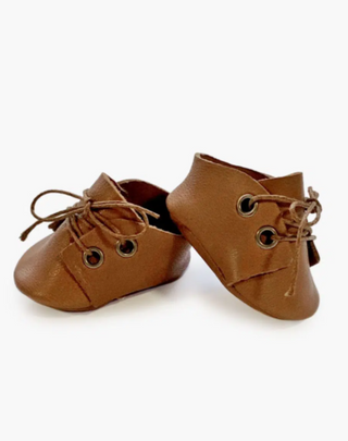 Brown Laced up Doll Shoes