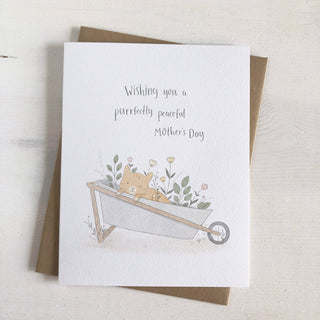 Purrfectly Peaceful - Cat Mother's Day Greeting Card