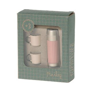 Thermos and Cups- Coral