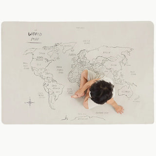 Small Leather Mat 36x46"- World Map