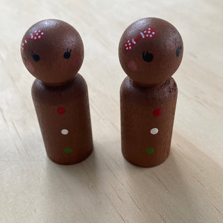 Wooden Gingerbread men