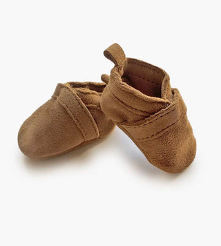 Brown suede slippers