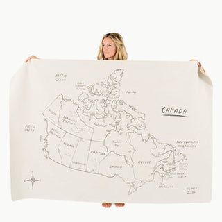 Medium Leather Mat in Canada Map