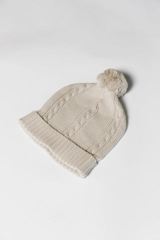 Cable Knit Beanie- Moonbeam